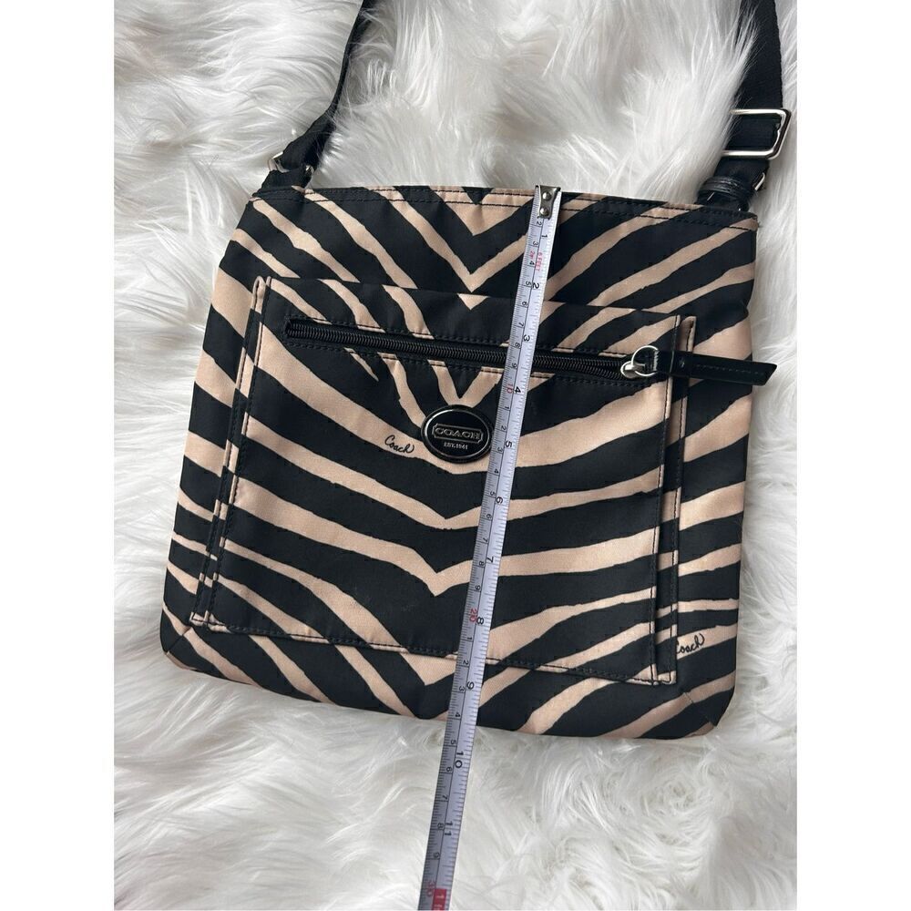 Coach Zebra print Black and Cream Crossbody Bag - Picture 8 of 8